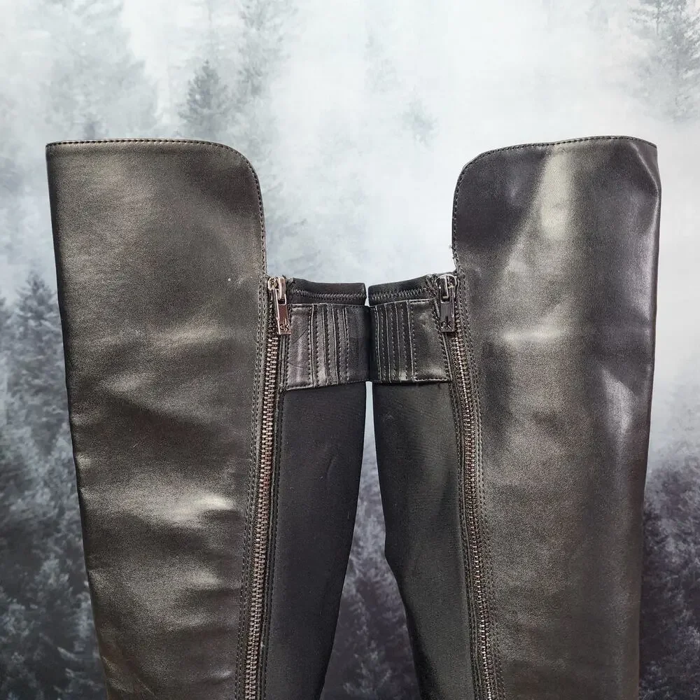 Calvin Klein Priya Over-the-Knee Black Dress Boots | Women's 6.5